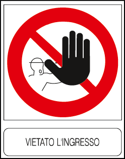 gbc Vietato l’ingresso Cartello in PVC , spessore 1mm, dimensioni 23x29cm, di divieto , segnaletica di sicurezza conferme al DLGS 81 del 09/04/2008 RSHT00020