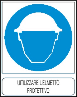 gbc Utilizzare l’elmetto protettivo Cartello in PVC , spessore 1mm, dimensioni 23x29cm, di obbligo, segnaletica di sicurezza conferme al DLGS 81 del 09/04/2008 RSHT00021