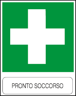 gbc Pronto soccorso Cartello in PVC , spessore 1mm, dimensioni 23x29cm, di sicurezza, segnaletica di sicurezza conferme al DLGS 81 del 09/04/2008 RSHT00034