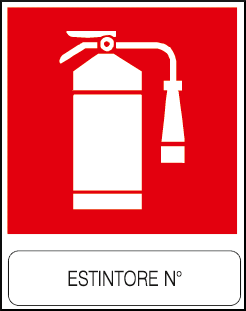 gbc Estintore n. Cartello in PVC , spessore 1mm, dimensioni 23x29cm, di sicurezza, segnaletica di sicurezza conferme al DLGS 81 del 09/04/2008 RSHT00036