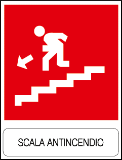 gbc Scala antiincendio Cartello in PVC , spessore 1mm, dimensioni 23x29cm, di sicurezza, segnaletica di sicurezza conferme al DLGS 81 del 09/04/2008 RSHT00038