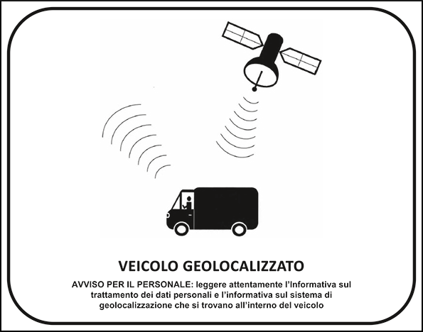 gbc Veicolo geolocalizzato Cartello in Vinile Adesivo , spessore 0.01mm, dimensioni 16x21cm RSHT00056
