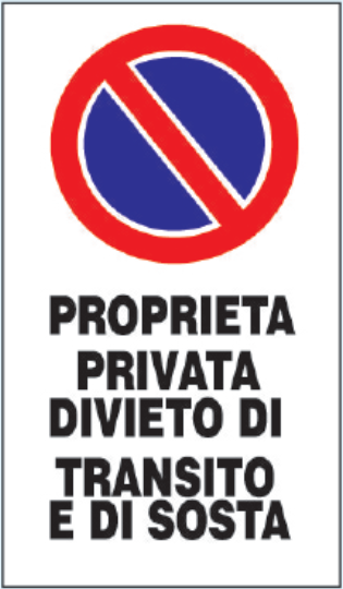 gbc Propriet privata divieto di transito e di sosta Cartello in PVC , spessore 1mm, dimensioni 25x45cm, stradali e condominiali RSHT00071