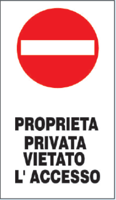 gbc Strada privata vietato l'accesso RSHT00073.