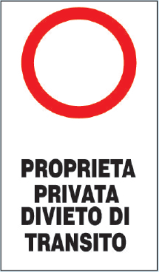 gbc Strada privata divieto di transito Cartello in PVC , spessore 1mm, dimensioni 25x45cm, stradali e condominiali RSHT00074