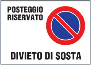 gbc Posteggio riservato, divieto di sosta Cartello in PVC , spessore 1mm, dimensioni 25x35cm, stradali e condominiali RSHT00075