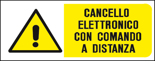 gbc Attenzione cancello elettronico con comando a distanza RSHT00091.