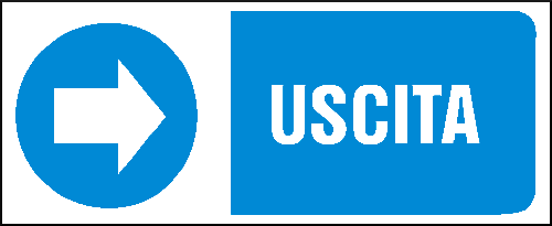 gbc Uscita destra Cartello in PVC , spessore 1mm, dimensioni 31x14cm, di informazione, segnaletica di sicurezza conferme al DLGS 81 del 09/04/2008 RSHT00110