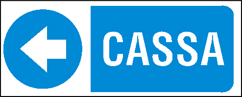 gbc Cassa verso sinistra Cartello in PVC , spessore 1mm, dimensioni 31x14cm, di informazione, segnaletica di sicurezza conferme al DLGS 81 del 09/04/2008 RSHT00114