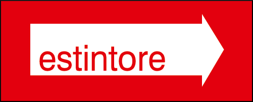 gbc Cartello di sicurezza, Estintore verso destra RSHT00119.