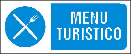 gbc Menu Turistico Cartello in PVC , spessore 1mm, dimensioni 31x14cm, di informazione, segnaletica di sicurezza conferme al DLGS 81 del 09/04/2008 RSHT00125