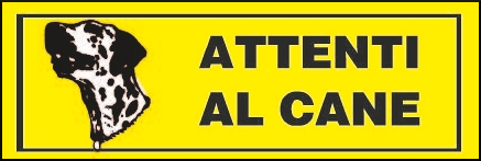 gbc Attenti al cane Cartello in PVC, dimensioni 23x10cm, spessore 1mm RSHT00129