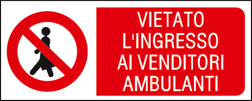 gbc Vietato l'ingresso ai venditori ambulanti RSHT00139.