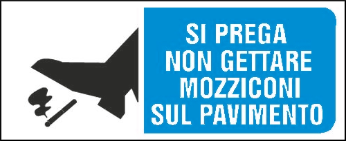 gbc Si prega di non gettare mozziconi sul pavimento RSHT00141.