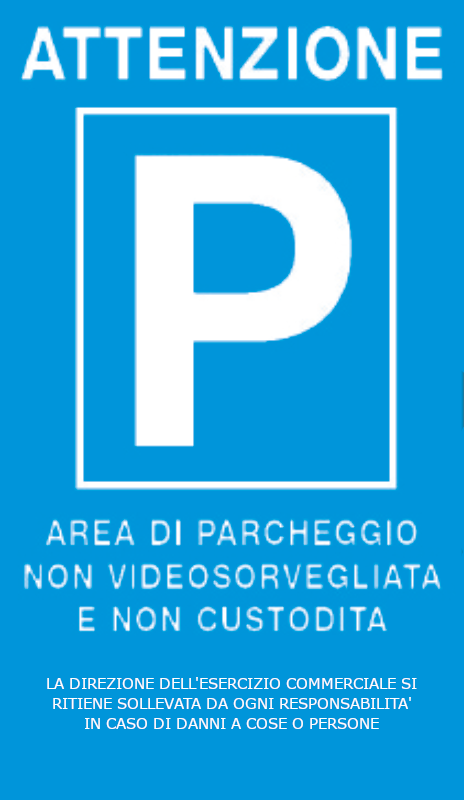 gbc Attenzione area di parcheggio non videosorvegliata e non custodita Cartello in PVC , spessore 1mm, dimensioni 25x45cm, stradali e condominiali RSHT00143