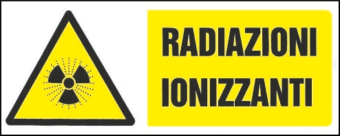 gbc Radiazioni Ionizzanti Cartello in PVC , spessore 1mm, dimensioni 31x14cm, di pericolo, segnaletica di sicurezza conferme al DLGS 81 del 09-04-2008.