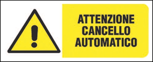 gbc Attenzione cancello automatico RSHT00189.