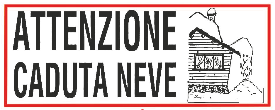 gbc Attenzione caduta neve Cartello in PVC, dimensioni 40x18cm, spessore 1mm RSHT00269