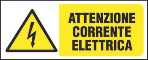 gbc Attenzione corrente elettrica Cartello in PVC , spessore 1mm, dimensioni 31x14cm, di pericolo, segnaletica di sicurezza conferme al DLGS 81 del 09/04/2008 RSHT00270