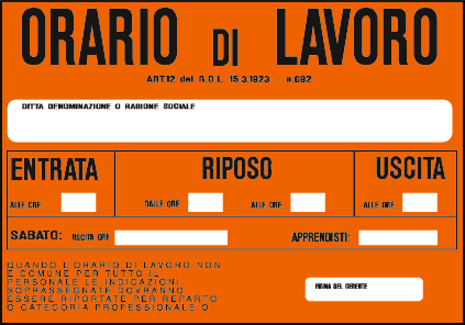 gbc Orario di lavoro RSHT00285.