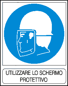 gbc Utilizzare lo schermo protettivo Cartello in PVC , spessore 1mm, dimensioni 23x29cm, di obbligo, segnaletica di sicurezza conferme al DLGS 81 del 09/04/2008 RSHT00485