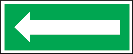 gbc Cartello di sicurezza, freccia di direzione destra-sinistra Cartello in PVC , spessore 1mm, dimensioni 31x14cm, di pericolo, segnaletica di sicurezza conferme al DLGS 81 del 09-04-2008.