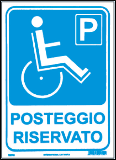 gbc Posteggio riservato Cartello in PVC , spessore 1mm, dimensioni 25x35cm, stradali e condominiali RSHT00709