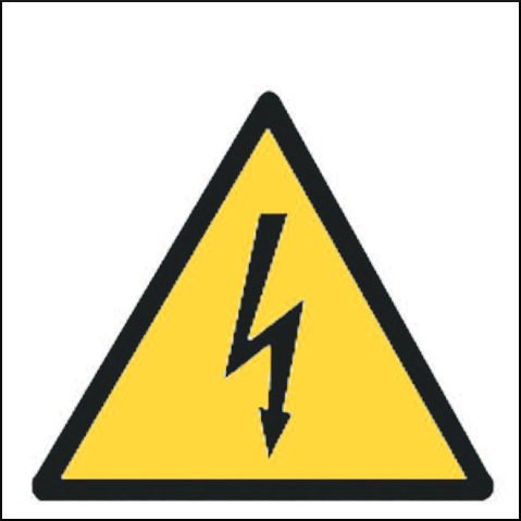 gbc Pittogramma adesivo pericolo ELETTRICO In Vinile, spessore 0.10mm, colore e simboli a norma CEE, dimensioni 17x17cm RSHT01408