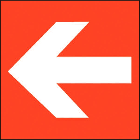 gbc Pittogramma adesivo uscita di sicurezza verso sinistra In Vinile, spessore 0.10mm, colore e simboli a norma CEE, dimensioni 17x17cm RSHT01423