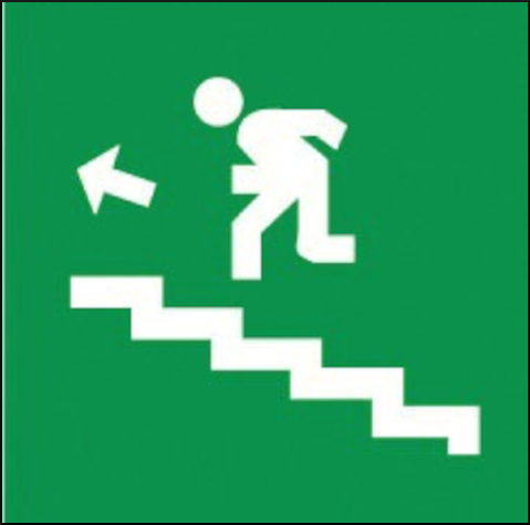 gbc Pittogramma adesivo di salvataggio salire a sinistra RSHT01429.