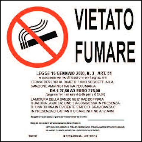 gbc Pittogramma adesivo divieto FUMARE completo In Vinile, spessore 0.10mm, colore e simboli a norma CEE, dimensioni 17x17cm RSHT01488