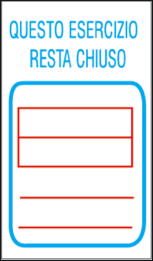 gbc Questo esercizio resta chiuso Cartello in PVC , spessore 0.5mm, dimensioni 20x30cm, di informazione RSHT06004