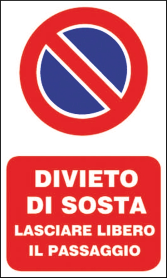 gbc Divieto di sosta, lasciare libero il passaggio RSHT06012.