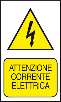 gbc Attenzione corrente elettrica Cartello in PVC , spessore 0.5mm, dimensioni 20x30cm, di pericolo RSHT06037