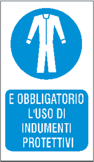 gbc  obbligatatorio luso di indumenti protettivi Cartello in PVC , spessore 0.5mm, dimensioni 20x30cm, di obbligo RSHT06046