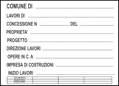 gbc Cartello informativo cantiere semplice Cartello in Polionda, spessore 2.5mm, dimensioni 50x70cm RSHT06054