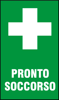 gbc Pronto Soccorso Cartello in PVC , spessore 0.5mm, dimensioni 20x30cm, di sicurezza.