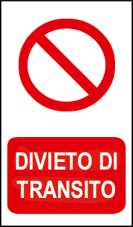 gbc Divieto di transito Cartello in PVC , spessore 0.5mm, dimensioni 20x30cm, di divieto RSHT06069