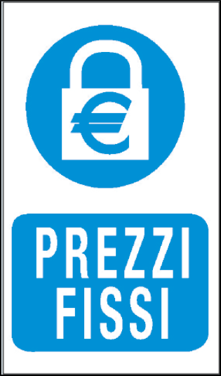 gbc Prezzi fissi Cartello in PVC , spessore 0.5mm, dimensioni 20x30cm, di informazione RSHT06080