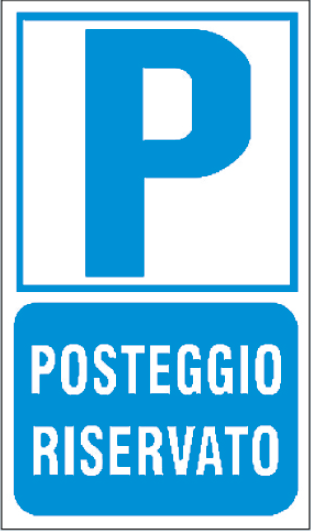 gbc Parcheggio riservato Cartello in PVC , spessore 0.5mm, dimensioni 20x30cm, di informazione RSHT06081