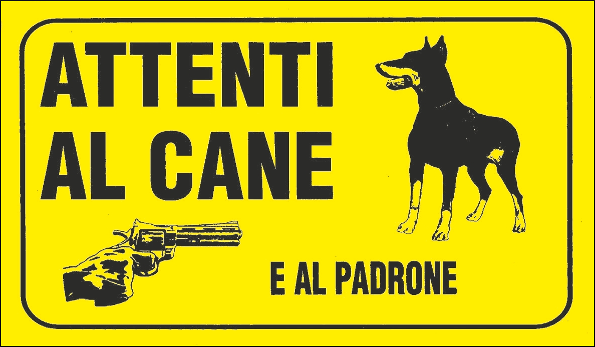 gbc Attenti al cane e al padrone, orizzontale Cartello in PVC , spessore 0.5mm, dimensioni 20x30cm, di informazione RSHT06083