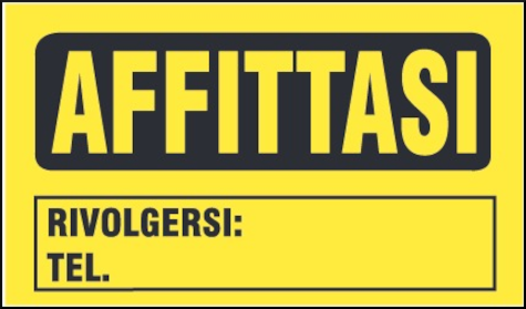 gbc Cartello AFFITTASI Cartello in PVC , spessore 1mm, dimensioni 45x30cm RSHT06102