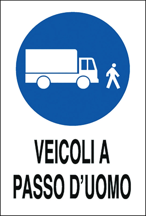 gbc Cartello attenzione per VEICOLI a passo d'uomo Cartello in Polionda, spessore 2.5mm, dimensioni 40x60cm RSHT306820