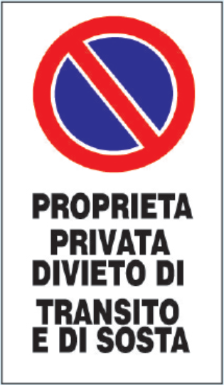 gbc Propriet privata divieto di transito e di sosta Cartello in PVC , spessore 1mm, dimensioni 25x45cm, stradali e condominiali.