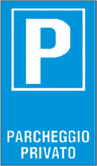 gbc Parcheggio privato Cartello in PVC , spessore 1mm, dimensioni 25x45cm, stradali e condominiali.