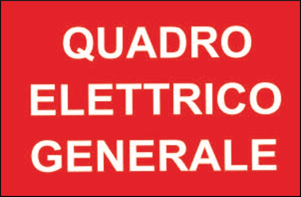 gbc Quadro elettrico generale Cartello in PVC, dimensioni 21x31cm, spessore 1mm.