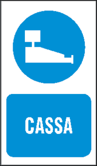 gbc Cassa Cartello in PVC , spessore 0.5mm, dimensioni 20x30cm, di informazione.