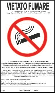 gbc Vietato fumare 2 Cartello in Vinile Adesivo , spessore 0.01mm, dimensioni 20x30cm.