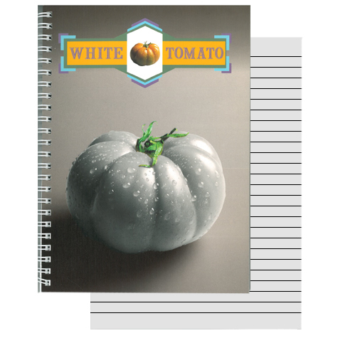 gbc NotebookVegLineRuggeri, SpiralatoLatoLungo, 70fogliA5, Rigato8mm WhiteTOMATO formato A5, legatura: W.O. lato lungo, foliazione: 70 fogli, carta da 80gr, righe da 8mm.