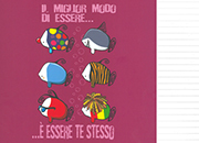 gbc Black&White, NotebookSpiralato Righe8mm, A4 PESCI RIGATO 8mm, Formato A4, legatura: W.O. lato lungo, foliazione: 70 fogli, carta da 80gr.